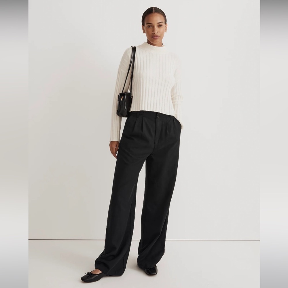 Madewell Mockneck Crop Sweater